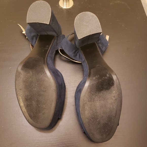 Bakers Women's Stacked Heel Strappy Shoe Palmina Teal Sz 10 - Picture 9 of 9